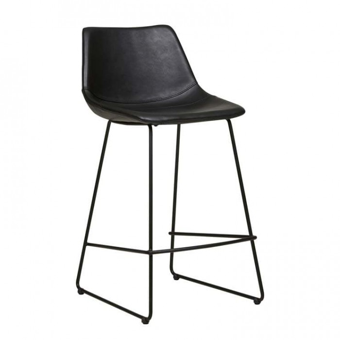 Isaac Dining Chair W510xD600xH790mm – Woven Charcoal / Black Metal – Globewest